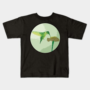 Hummingbird Green Kids T-Shirt